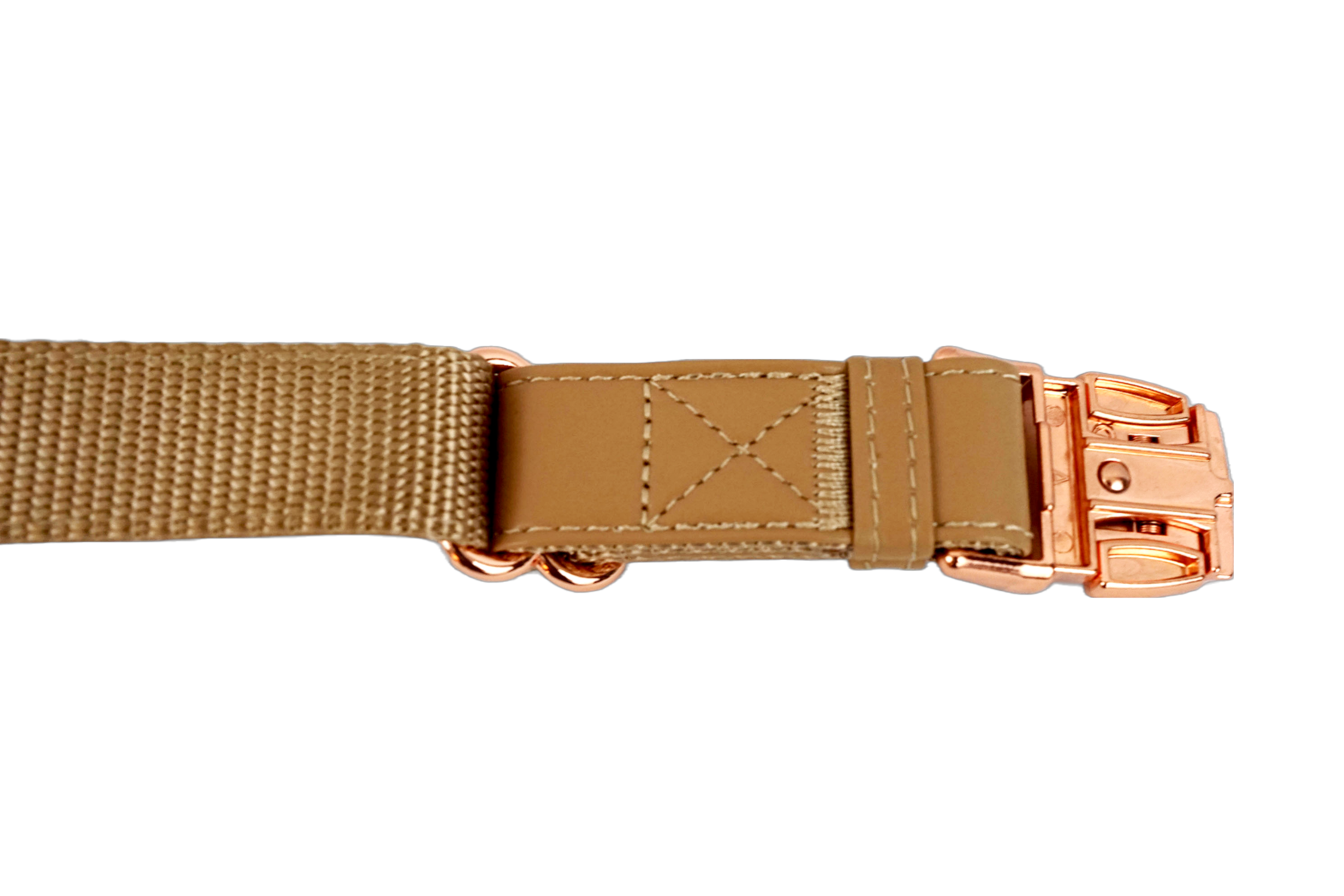 Puppibles Premium Vegan Leather Tan Dog Collar
