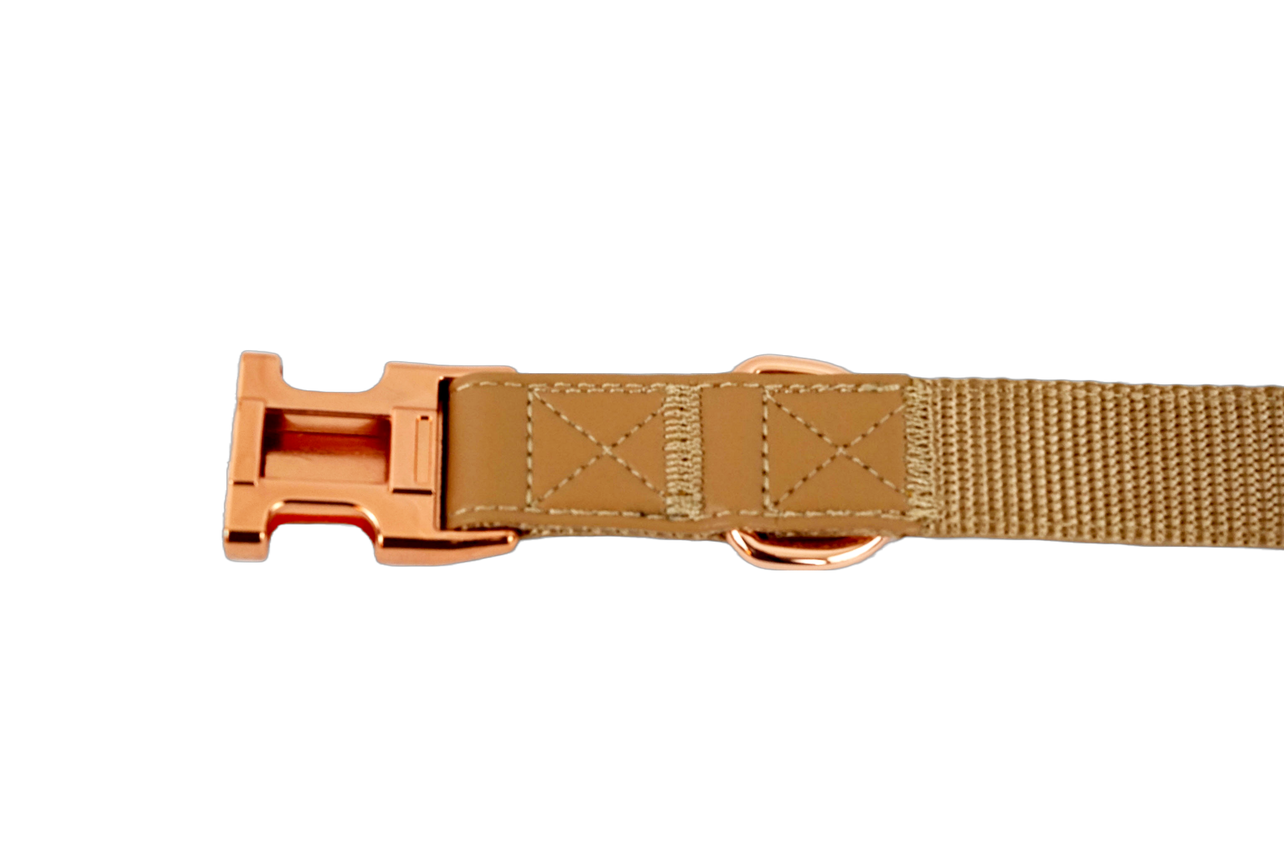 Puppibles Premium Vegan Leather Tan Dog Collar