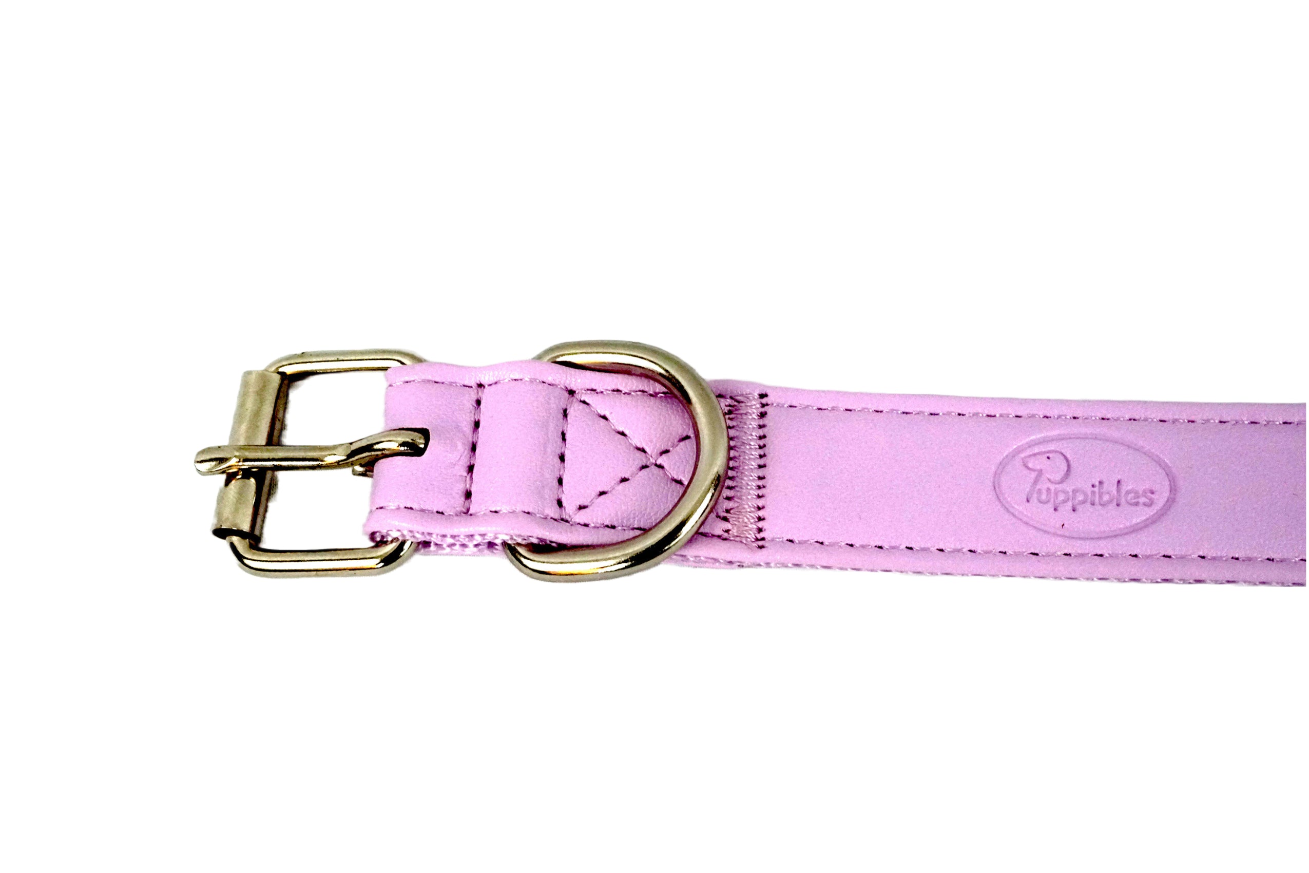 Puppibles Vegan Leather Lavender Dog Collar