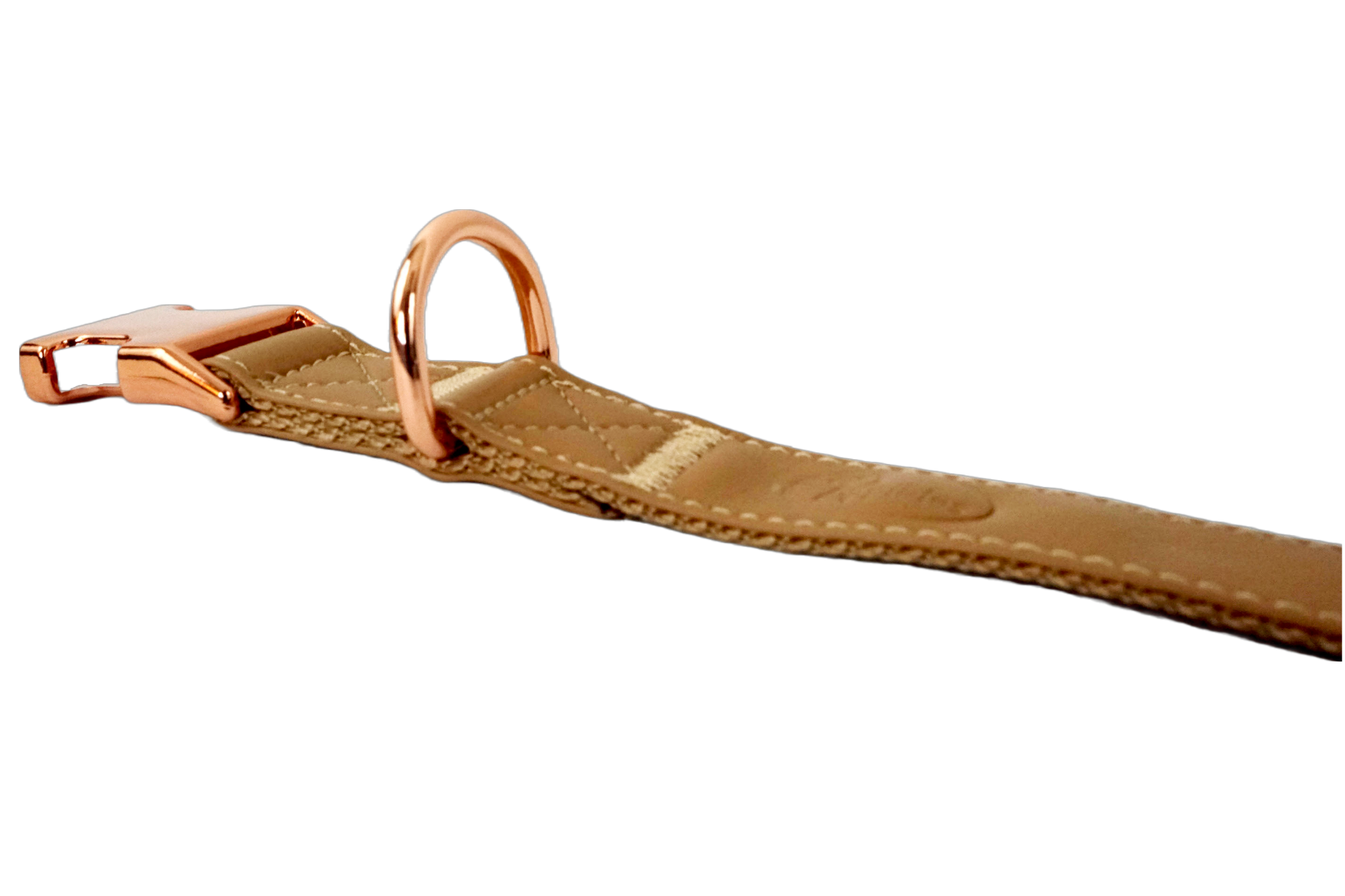 Puppibles Premium Vegan Leather Tan Dog Collar