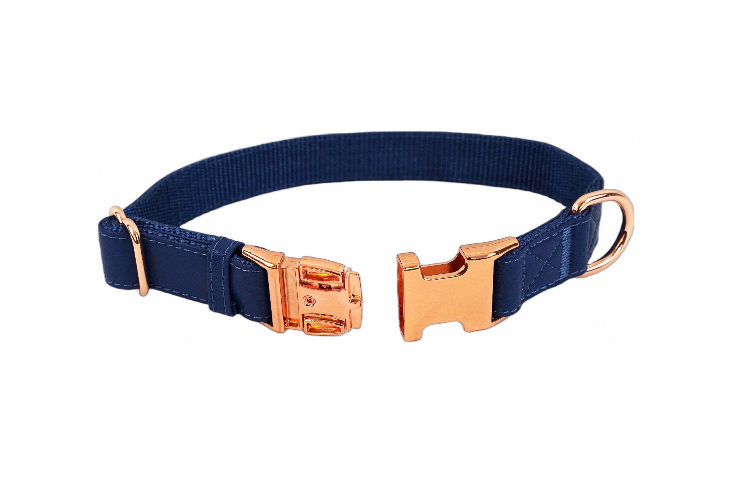 Puppibles Premium Vegan Leather Indigo Dog Collar