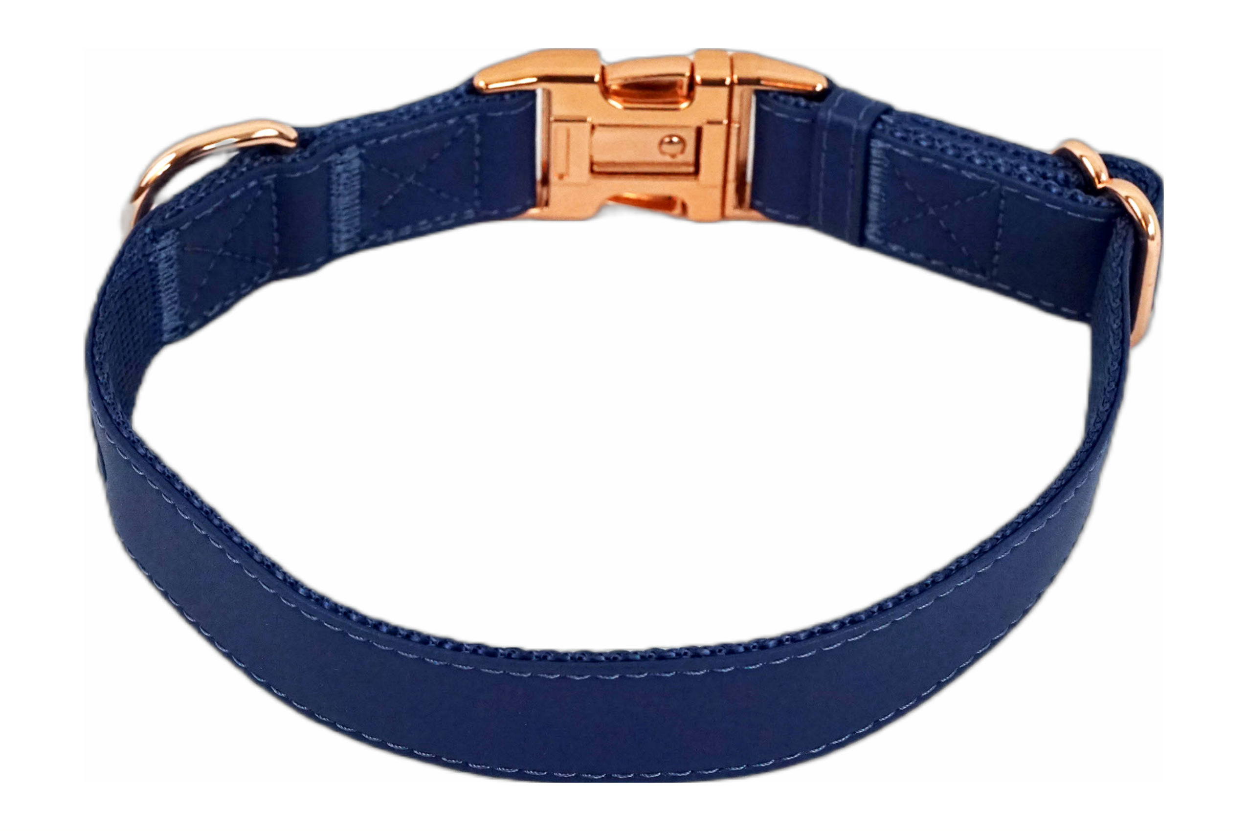 Puppibles Premium Vegan Leather Indigo Dog Collar