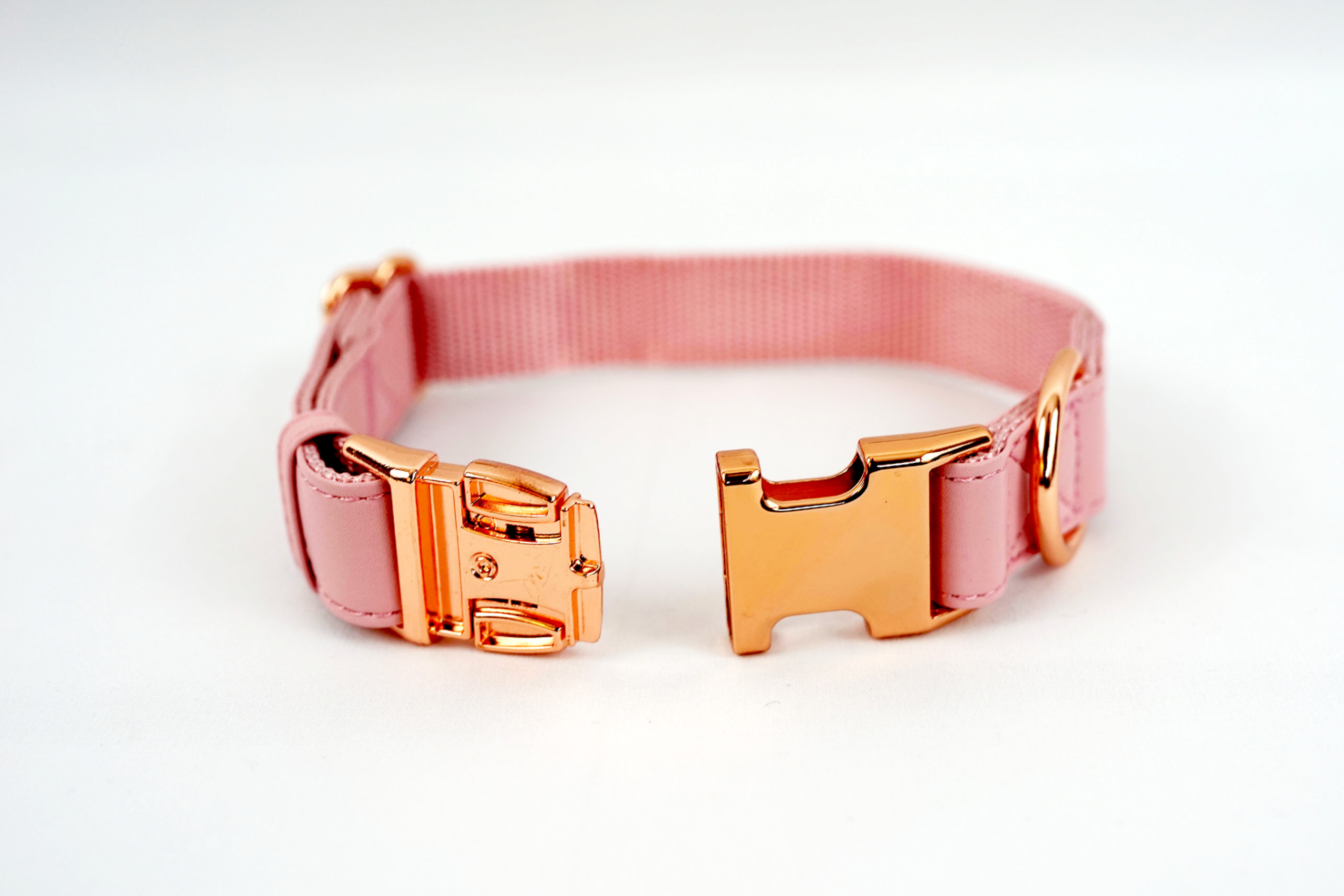 Puppibles Premium Vegan Leather Pink Dog Collar