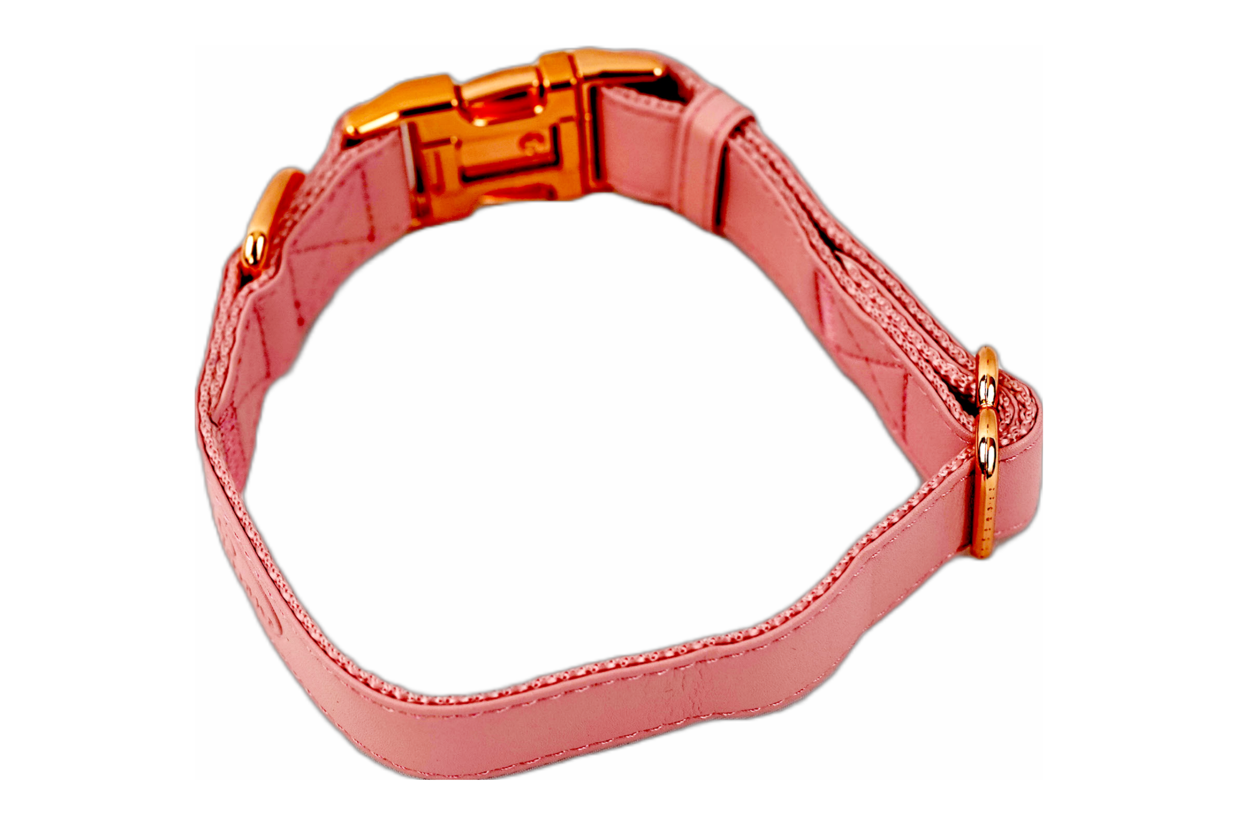 Puppibles Premium Vegan Leather Pink Dog Collar