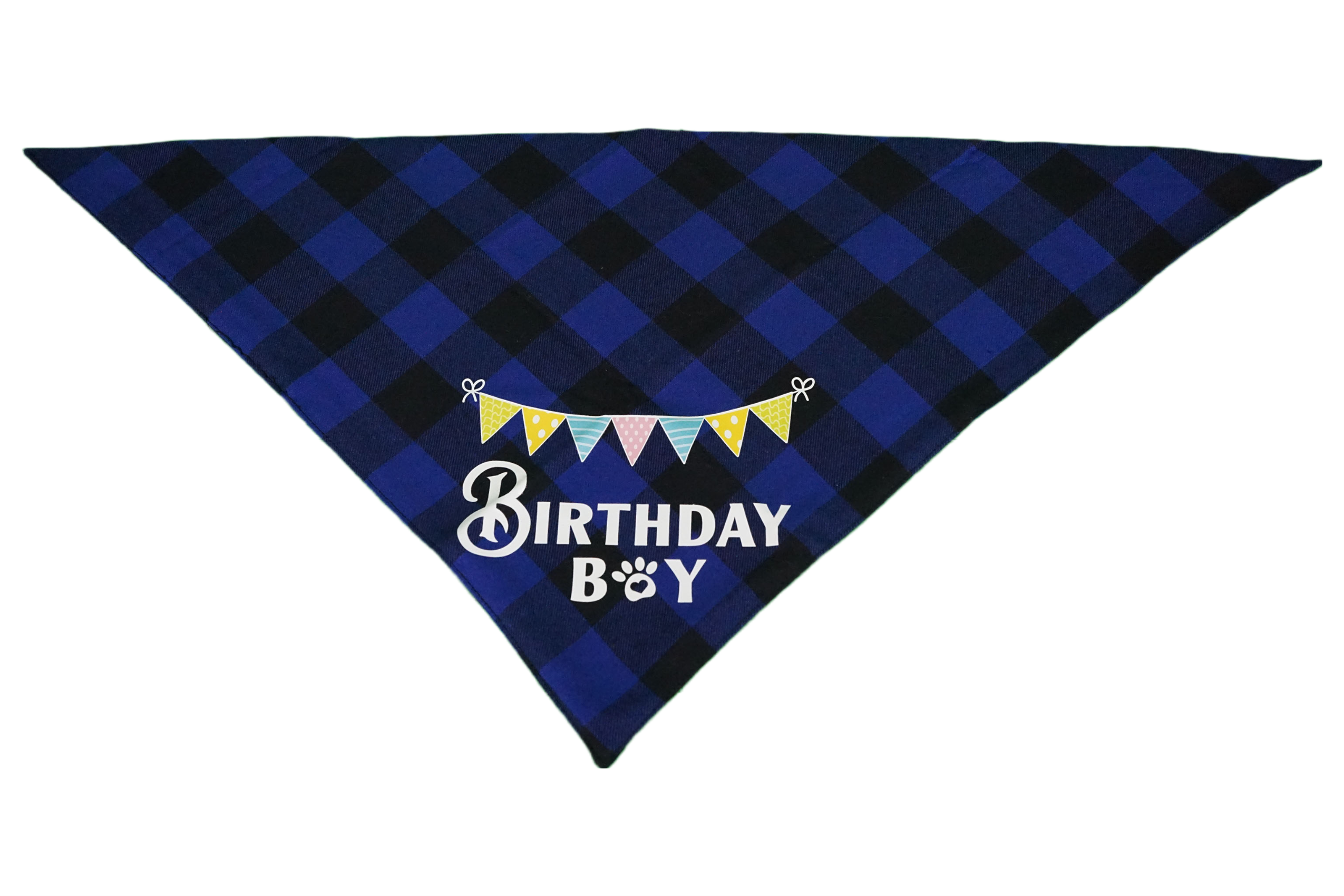 Puppibles Blue Birthday Bandana and Waterproof Collar and Leash Bundle