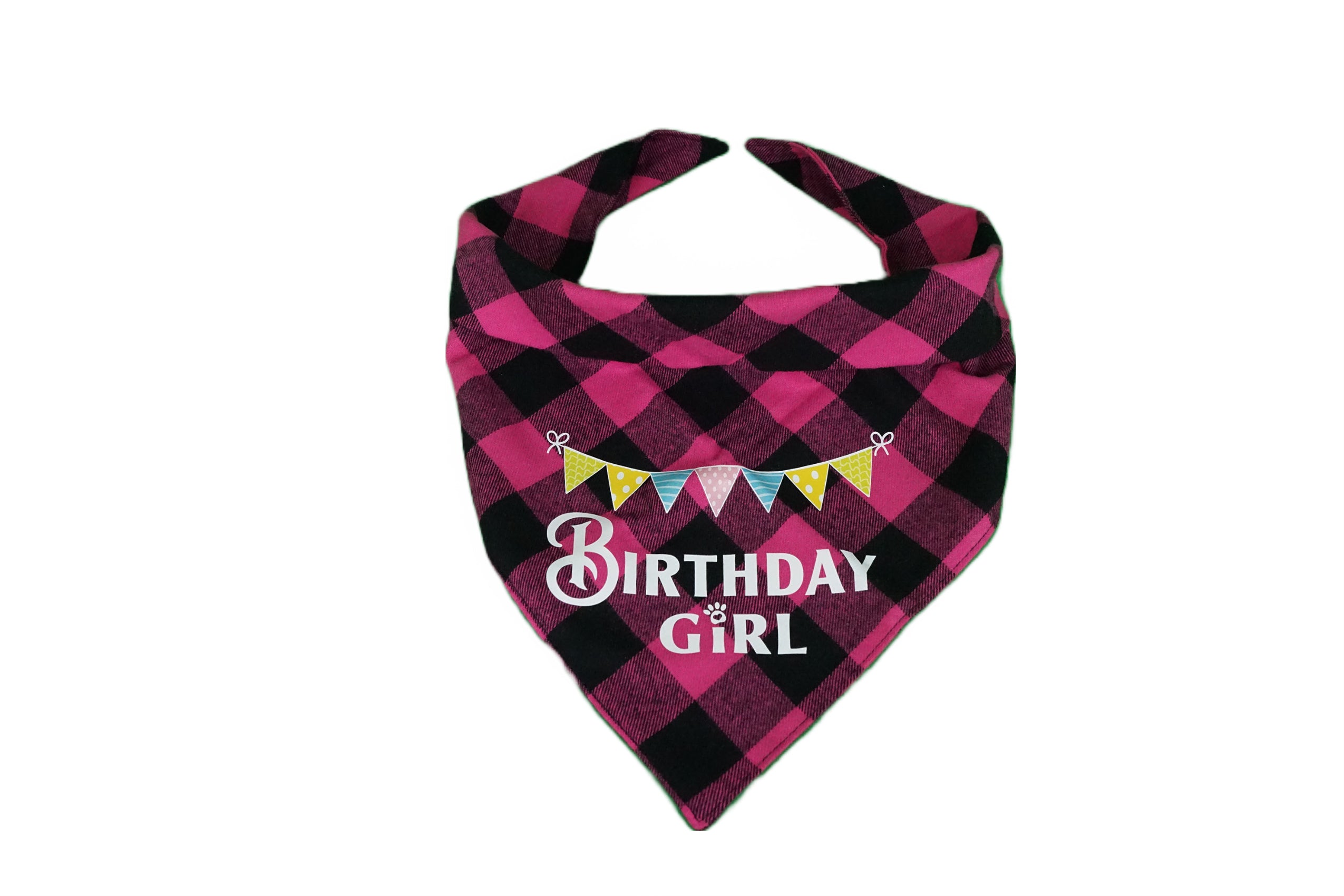 Puppibles Pink Birthday Bandana and Waterproof Collar and Leash Bundle