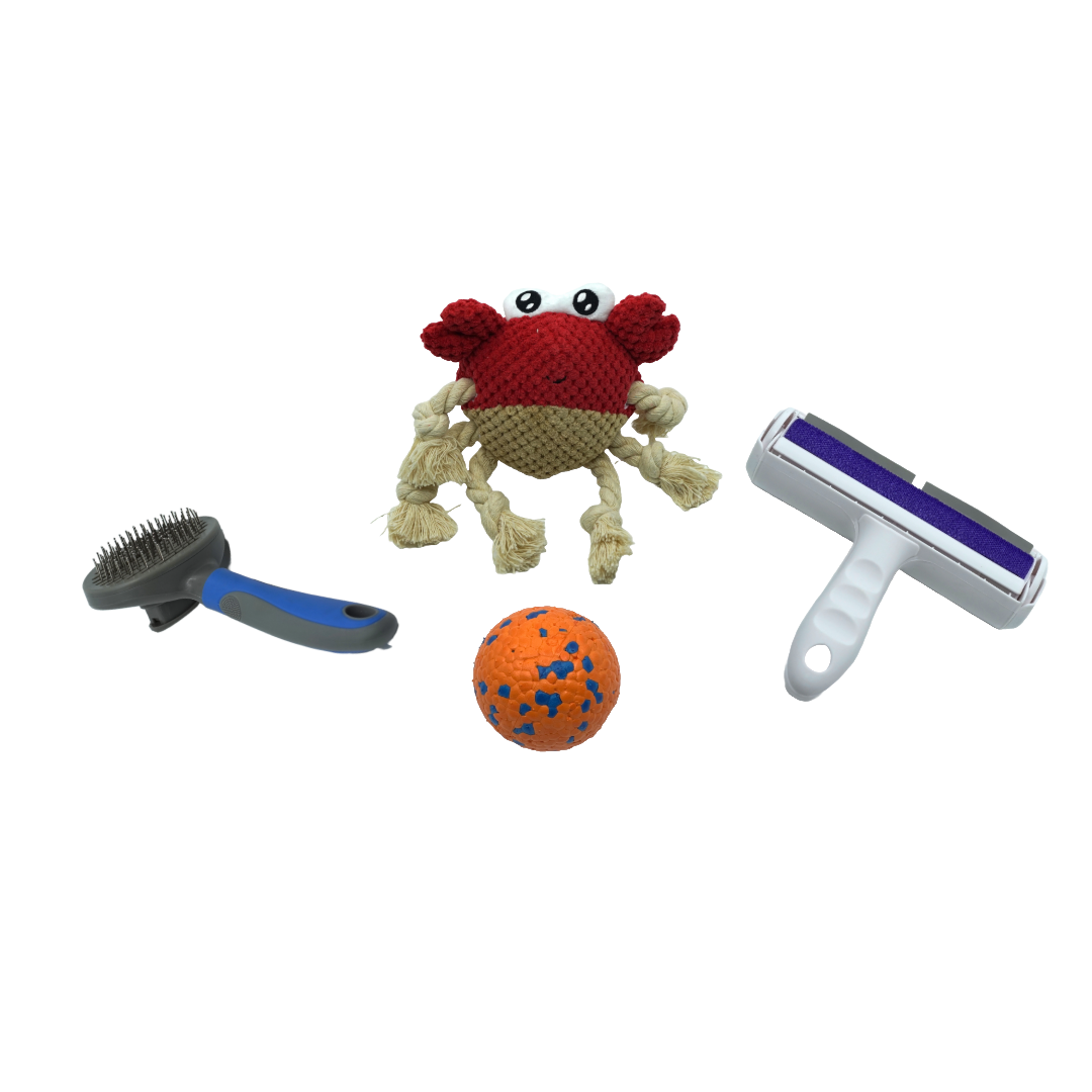 Puppibles Chew Toy Ball Comb and Lint Cleaner Bundle