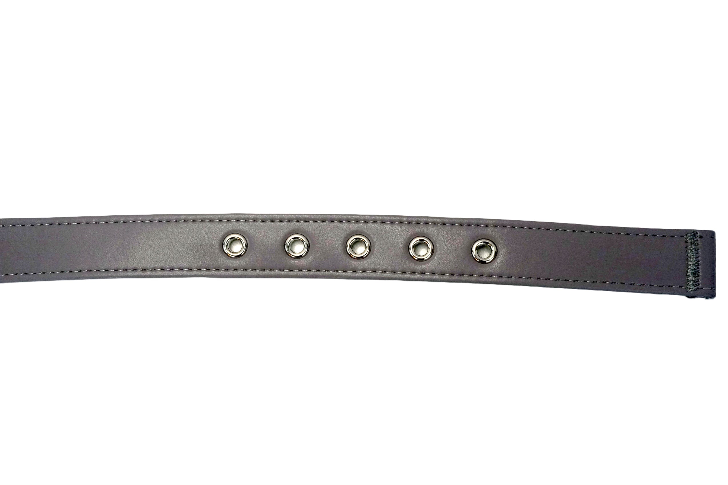 Puppibles Vegan Leather Grey Dog Collar