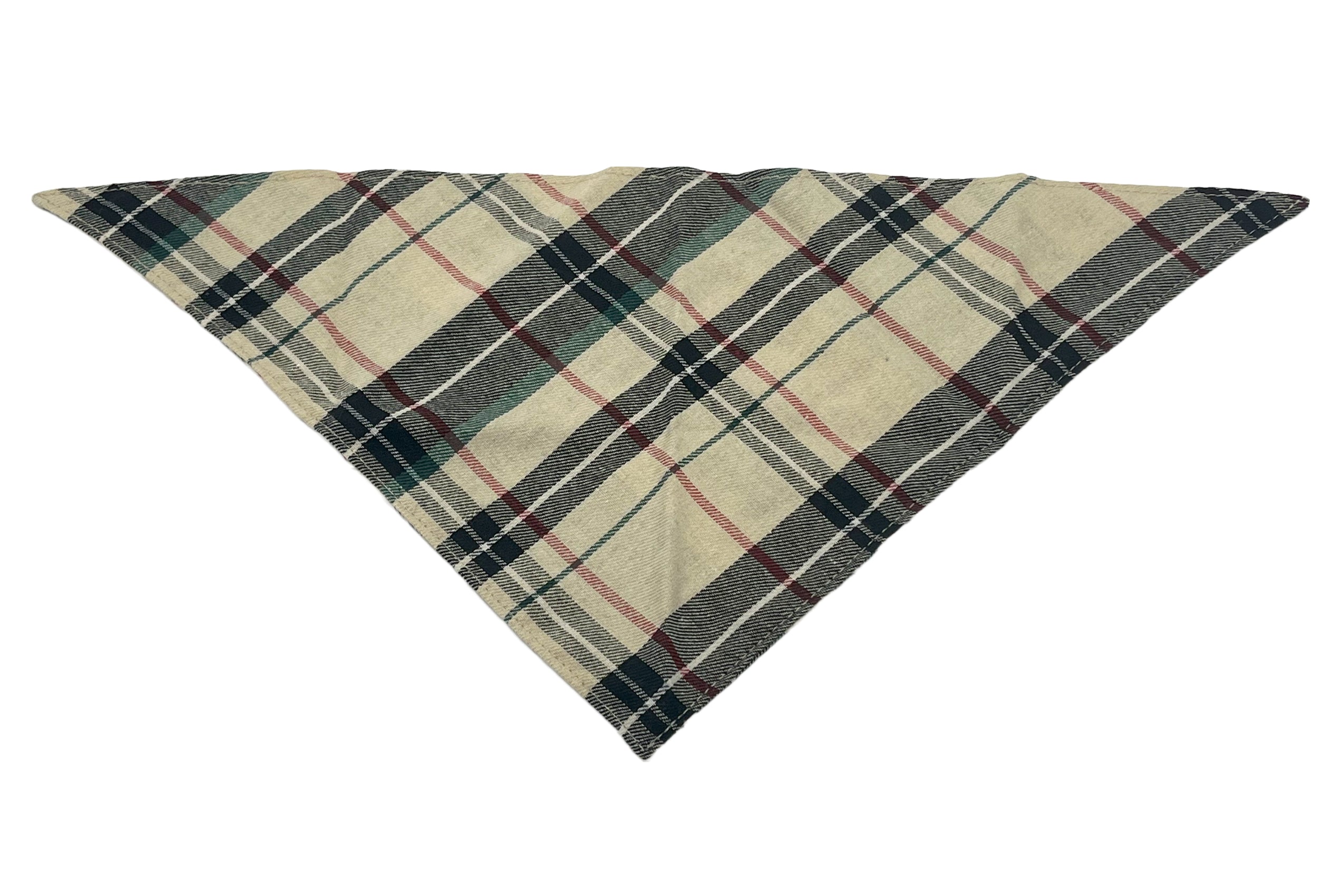 Puppibles Plaid Cotton Tan Pet Bandana